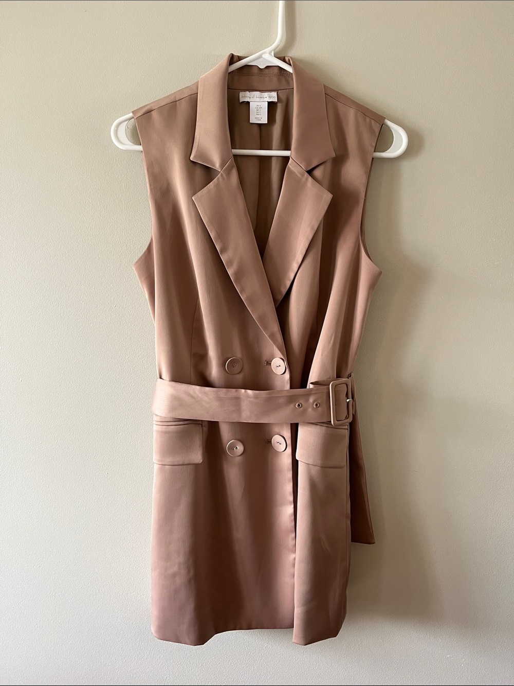 House of Harlow 1960 Belted Sleeveless Blazer Tunic/Vest
